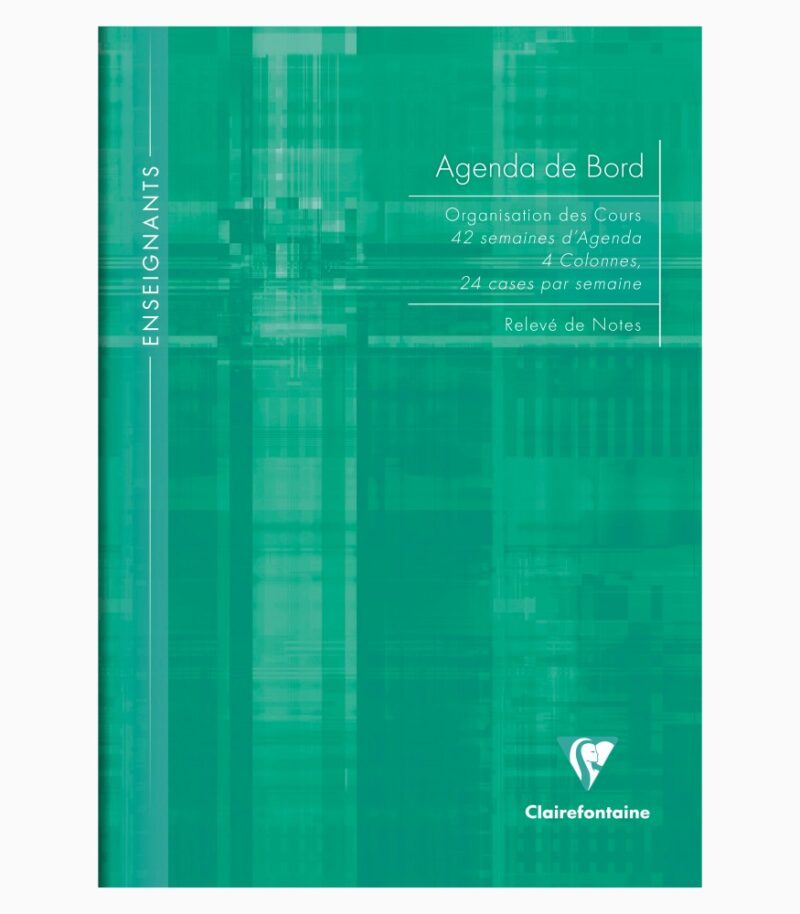 Agendă nedatată A4, 72 file, copertă tare, Clairefontaine verde