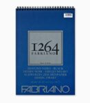 Bloc desen 1264 Black Drawing, A3, 200gr, 40 file, cu spirală Fabriano
