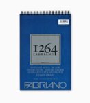 Bloc desen 1264 Black Drawing, A4, 200gr, 40 file, cu spirală Fabriano