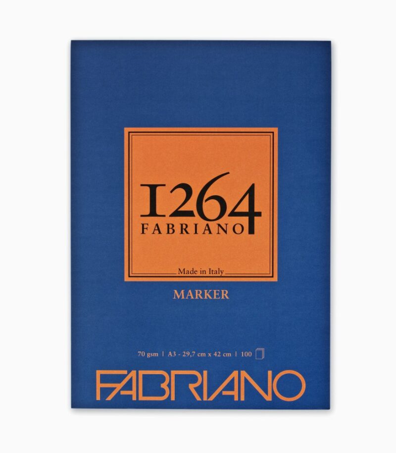 Bloc desen 1264 Marker, A3, 70gr, 100 file, fără spirală Fabriano