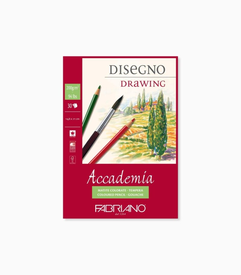 Bloc desen Accademia Disegno, A5, fără spiră, Fabriano