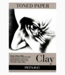 Bloc desen Toned Paper Clay, A3, 120g, 50 file, fără spirală Fabriano