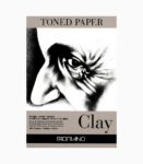 Bloc desen Toned Paper Clay, A4, 120g, 50 file, fără spirală Fabriano