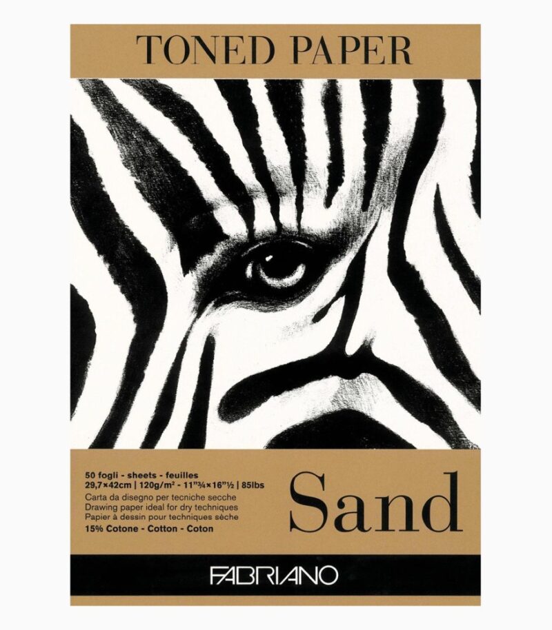 Bloc desen Toned Paper Sand, A3, 120g, 50 file, fără spirală Fabriano