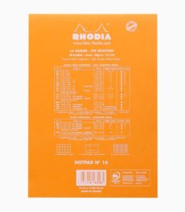 Blocnotes capsat A5 dotPad Rhodia portocaliu spate