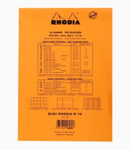 Blocnotes N°16 A5 capsat Rhodia Orange spate