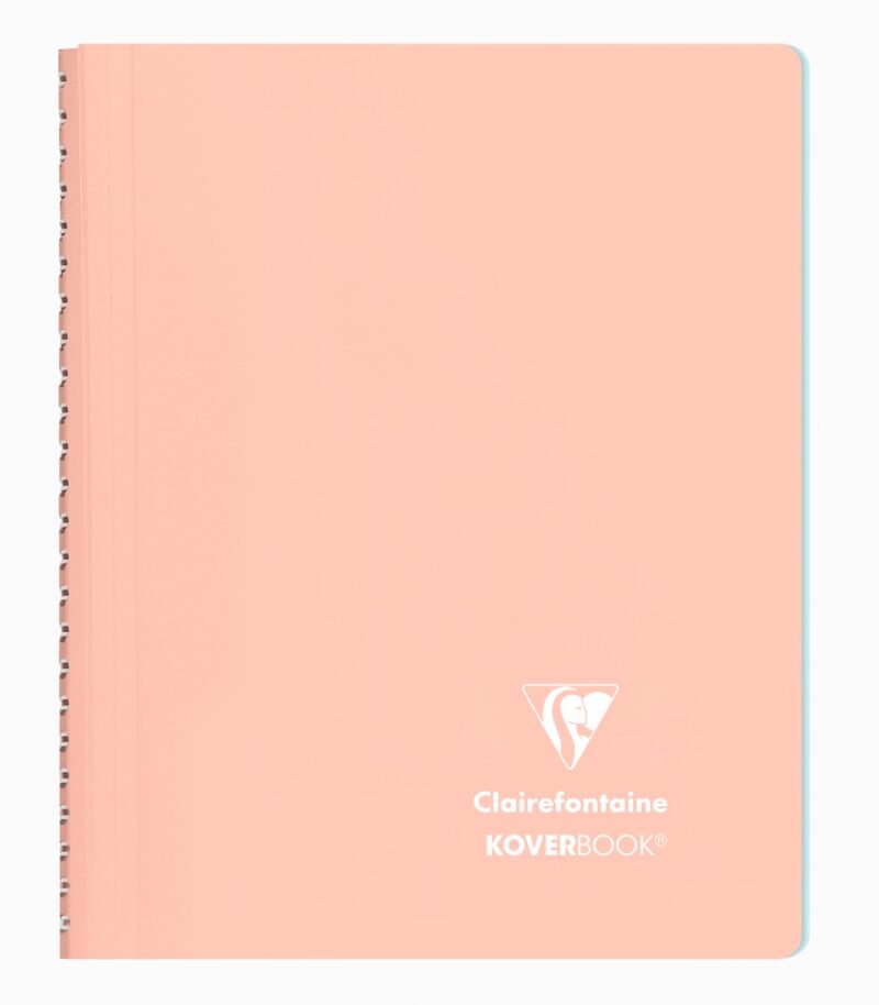 Caiet cu spiră A5, 80 file, Colecția Koverbook, Clairefontaine coral