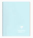 Caiet cu spiră A5, 80 file, Colecția Koverbook, Clairefontaine ice blue