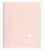 Caiet cu spiră A5, 80 file, Colecția Koverbook, Clairefontaine pink