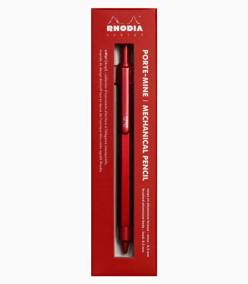 Creion mecanic 0.5 mm, Rhodia scRipt roșu cutie