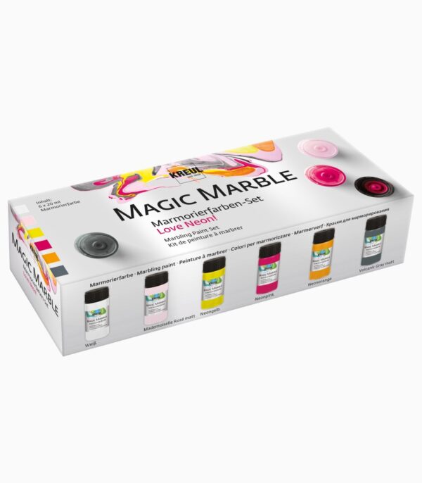 Magic Marble Marbling Love Neon! Kreul, set 6 buc x 20 ml