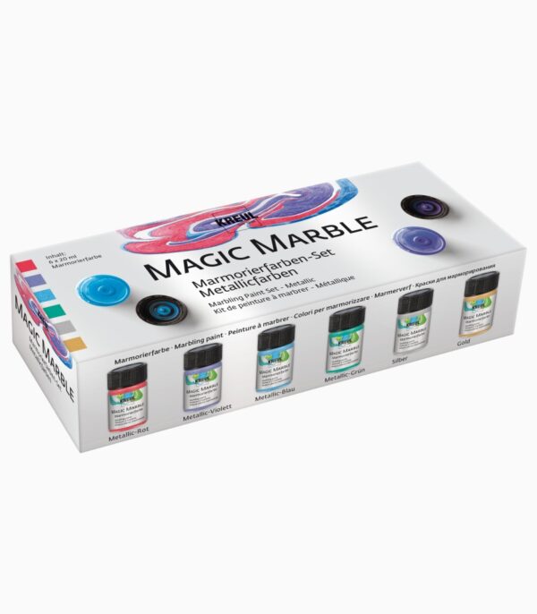 Magic Marble Marbling Metallic Kreul, set 6 buc x 20 ml