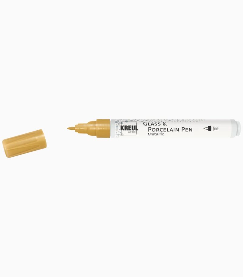 Marker pentru sticlă și porțelan Kreul Metallic Fine gold