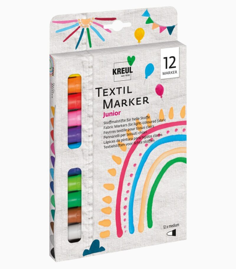 Marker pentru textile Junior Kreul, 12 buc/set