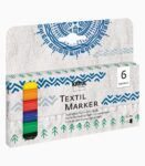 Marker pentru textile Kreul vârf Fin 6 buc/set