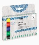 Marker pentru textile Kreul vârf Mediu 5 buc/set