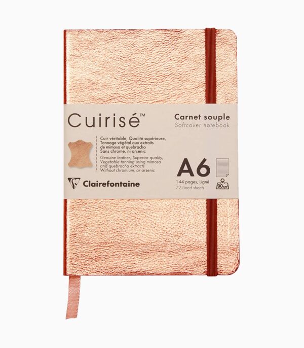 Notebook cu copertă moale din piele Cuirise, A6, Clairefontaine copper
