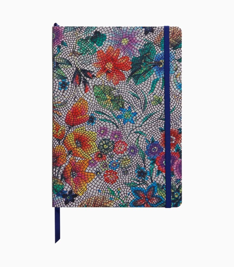 Notebook coperta tare piele, A5, Clairefontaine Multicolored flowers