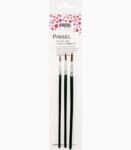 Pensule speciale pentru sticlă și ceramică, Kreul, 3 buc/set mărimi 2, 4, 6