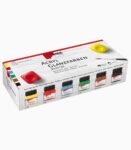 Vopsea acrilică glossy Basic Kreul, set 6 buc x 20 ml