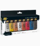 Vopsea acrilică Solo Goya Effect Colors, set 8 buc x 100 ml