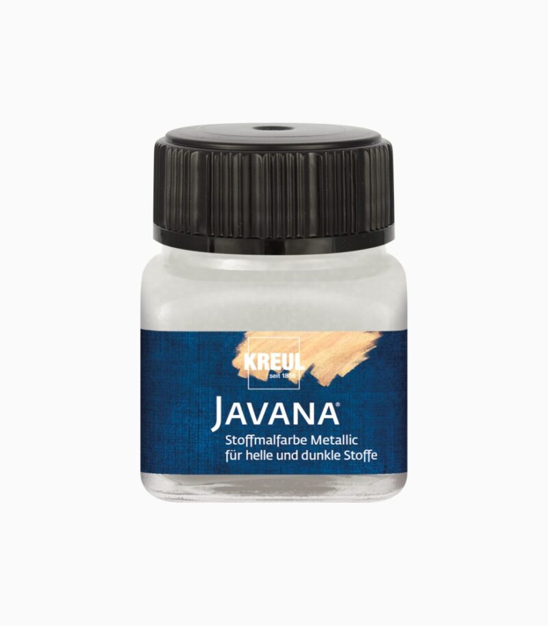 Vopsea pentru textile Javana Metallic Silver Kreul, 20 ml